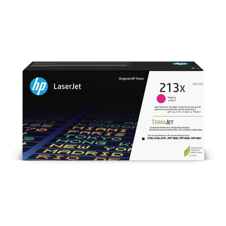 HP 213X High Yield Magenta Toner Cartridge 6,000 Pages Original W2133X Single-pack