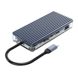 Orico Type-C 11-in-1 Transparent Multi Function Hub WB-11P-GY-BP