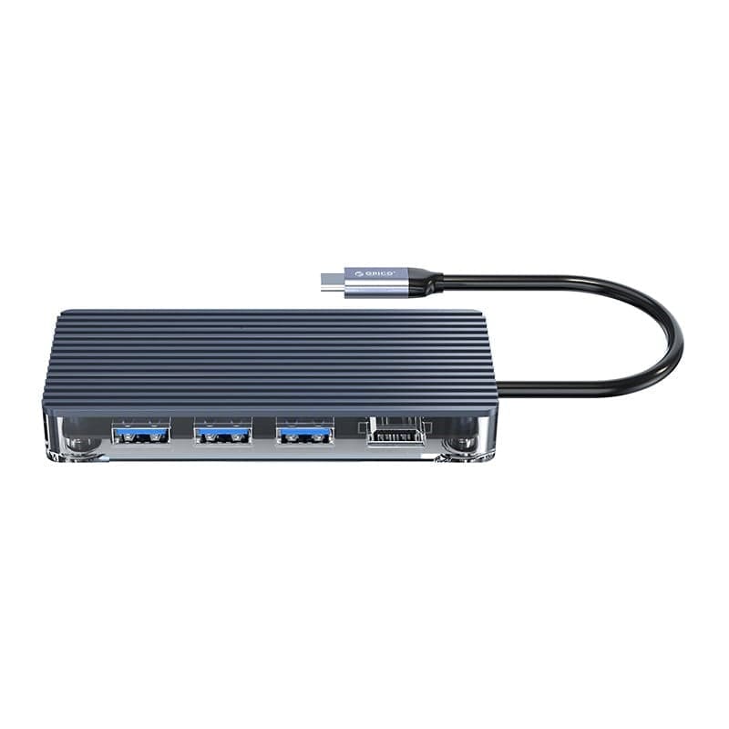 Orico Type-C 6-in-1 Transparent Multi Function Hub WB-6RJ-GY-BP