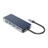 Orico 8-in-1 to Type-C Transparent Hub WB-8P-GY-BP