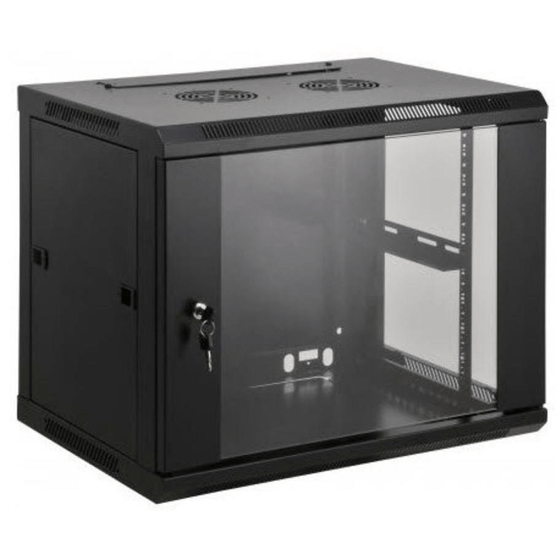 Acconet 9U 600mm Deep Wallbox Cabinet Black WB-9U600