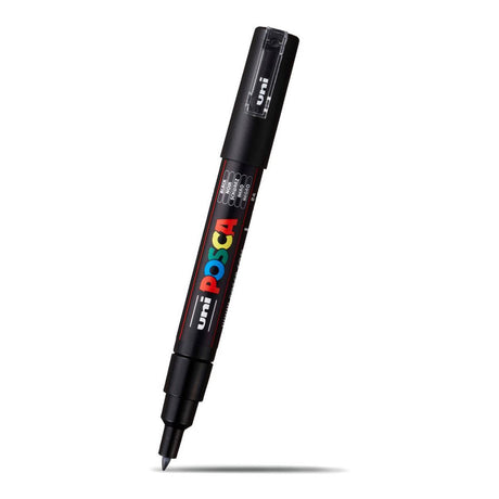 POSCA PC-1M Bullet Tip Fine 0.7mm Extra Water Based Paint Marker - Black 6-pack WBM-PC1M-BLK