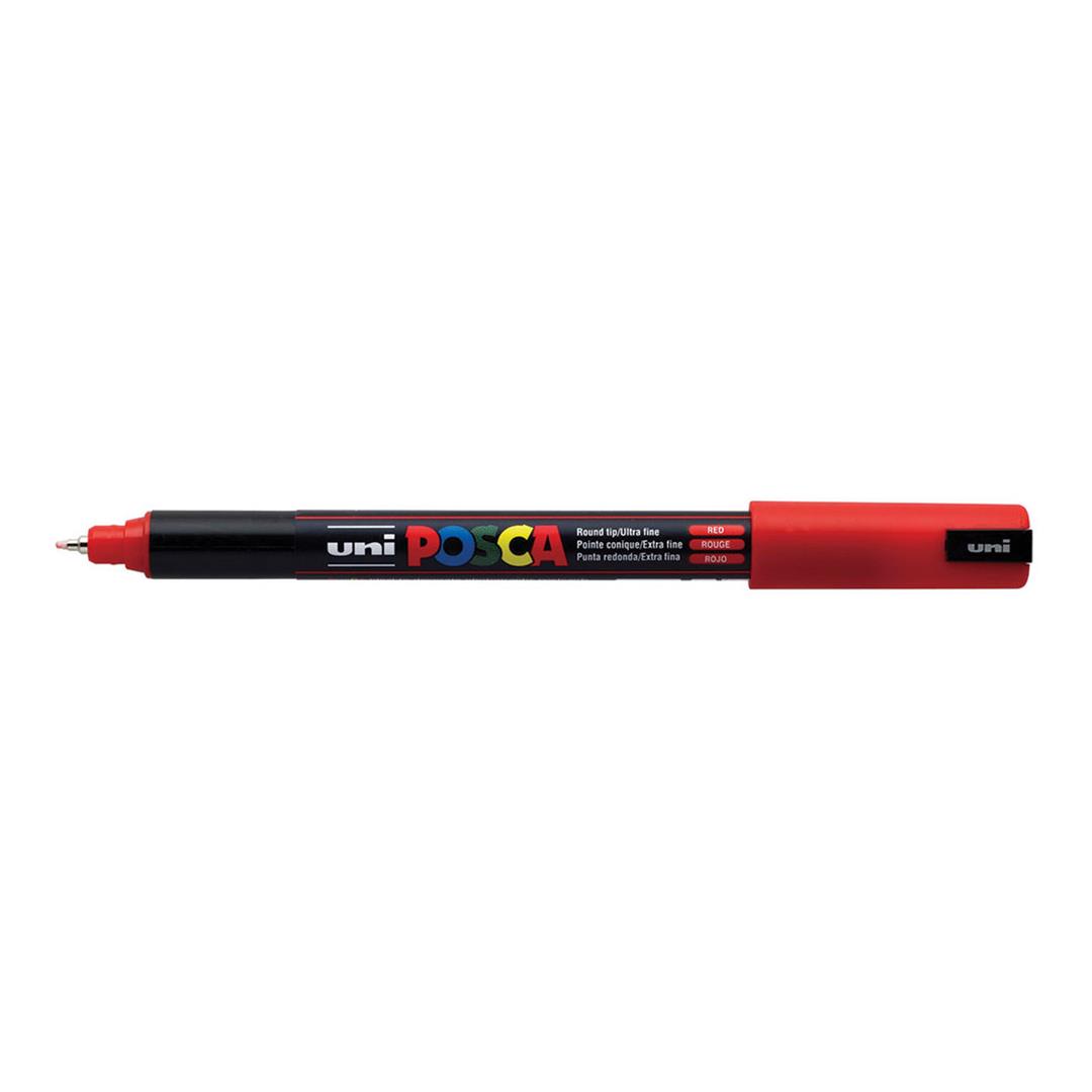 POSCA PC-1MR Metal Tip Fine 0.7mm Ultra Water Based Paint Marker - Red 6-pack WBM-PC1MR-RED