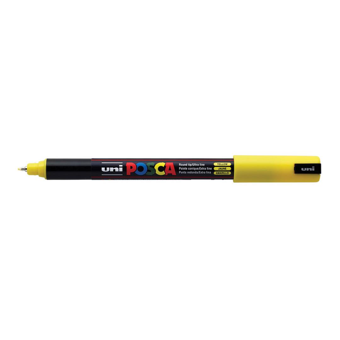 POSCA PC-1MR Metal Tip Fine 0.7mm Ultra Water Based Paint Marker - Yellow 6-pack WBM-PC1MR-YEL