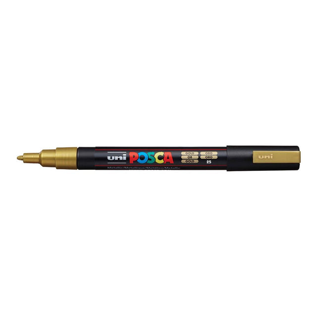 POSCA PC-3M Bullet Tip 0.9-1.3mm Water Based Paint Marker - Gold 6-pack WBM-PC3M-GLD
