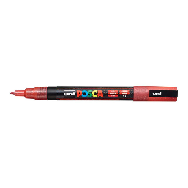 POSCA PC-3M Bullet Tip 0.9-1.3mm Water Based Paint Marker - Red 6-pack WBM-PC3M-RED