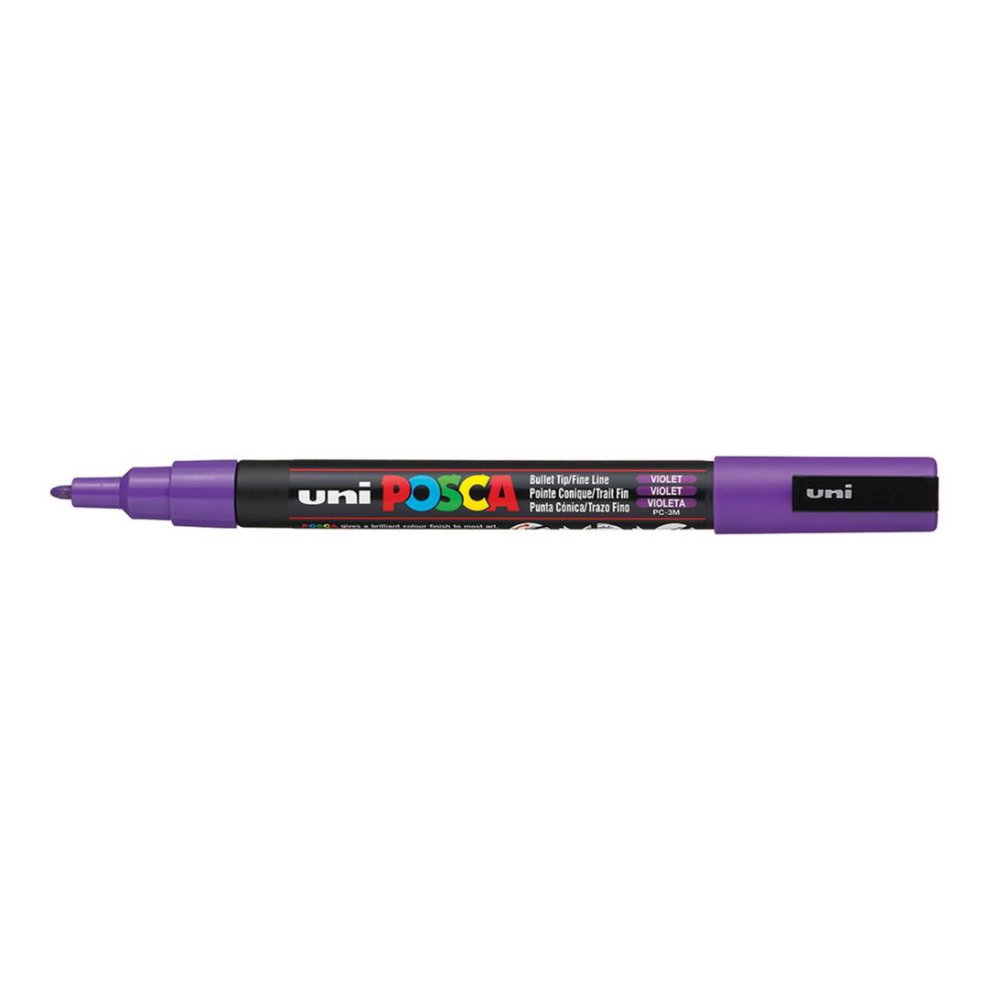 POSCA PC-3M Bullet Tip 0.9-1.3mm Water Based Paint Marker - Violet 6-pack WBM-PC3M-VIO