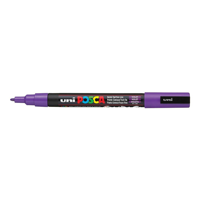POSCA PC-3M Bullet Tip 0.9-1.3mm Water Based Paint Marker - Violet 6-pack WBM-PC3M-VIO