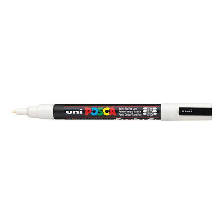 POSCA PC-3M Bullet Tip 0.9-1.3mm Water Based Paint Marker - White 6-pack WBM-PC3M-WHT