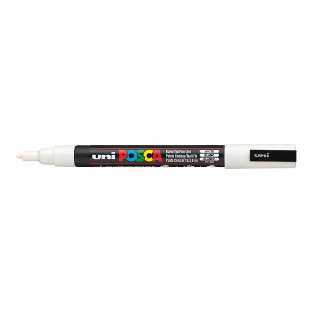 POSCA PC-3M Bullet Tip 0.9-1.3mm Water Based Paint Marker - White 6-pack WBM-PC3M-WHT