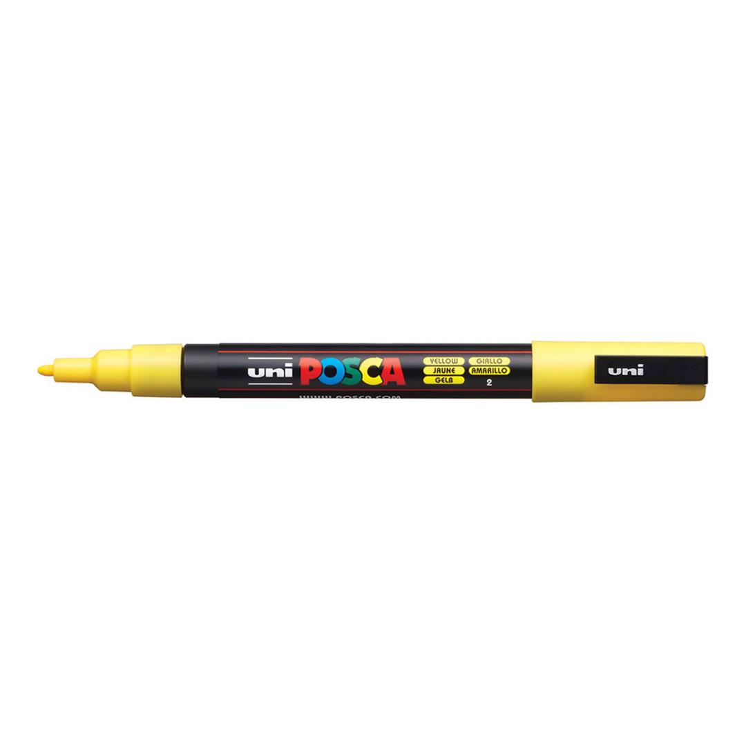 POSCA PC-3M Bullet Tip 0.9-1.3mm Water Based Paint Marker - Yellow 6-pack WBM-PC3M-YEL