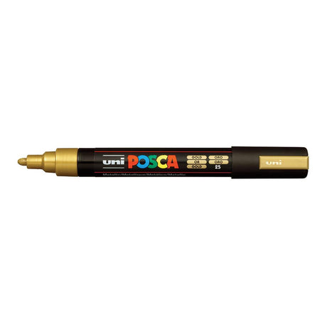 POSCA PC-5M Bullet Tip 1.8-2.5mm Medium Water Based Paint Marker - Gold 6-pack WBM-PC5M-GLD