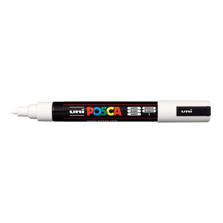 POSCA PC-5M Bullet Tip 1.8-2.5mm Medium Water Based Paint Marker - White 6-pack WBM-PC5M-WHT