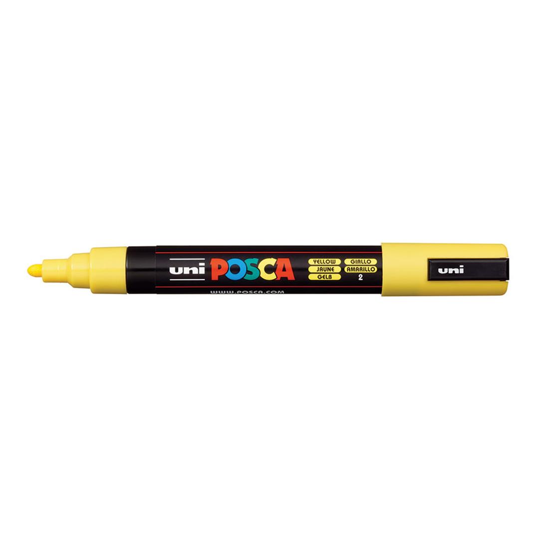 POSCA PC-5M Bullet Tip 1.8-2.5mm Medium Water Based Paint Marker - Yellow 6-pack WBM-PC5M-YEL