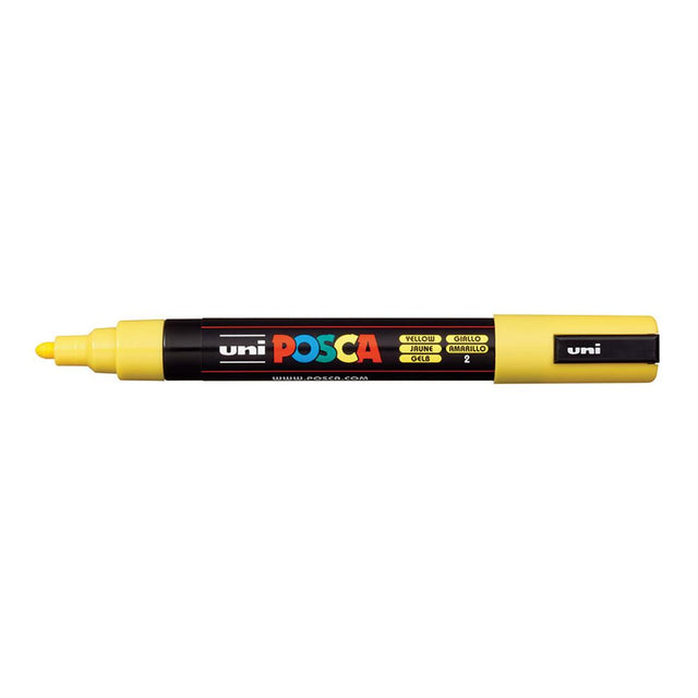 POSCA PC-5M Bullet Tip 1.8-2.5mm Medium Water Based Paint Marker - Yellow 6-pack WBM-PC5M-YEL