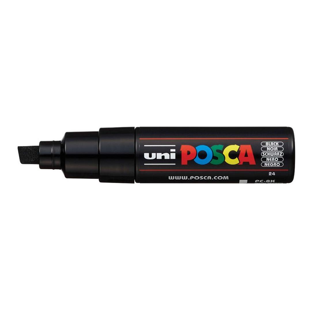 POSCA PC-8K Broad Chisel Tip 8.0mm Water Based Paint Marker - Black 6-pack WBM-PC8K-BLK
