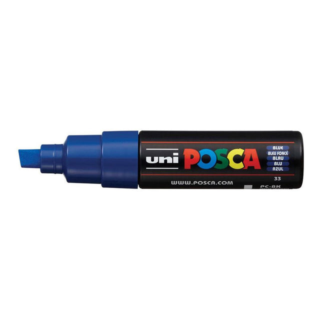 POSCA PC-8K Broad Chisel Tip 8.0mm Water Based Paint Marker - Blue 6-pack WBM-PC8K-BLU