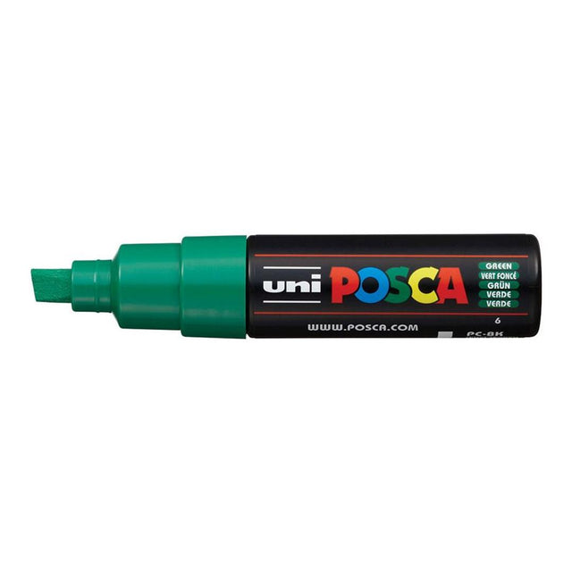 POSCA PC-8K Broad Chisel Tip 8.0mm Water Based Paint Marker - Green 6-pack WBM-PC8K-GRN