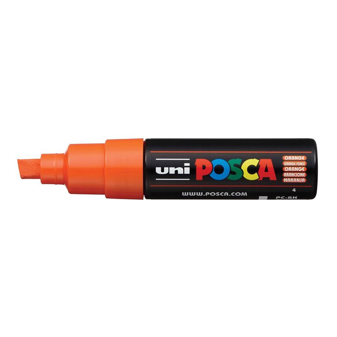 POSCA PC-8K Broad Chisel Tip 8.0mm Water Based Paint Marker - Orange 6-pack WBM-PC8K-ORG