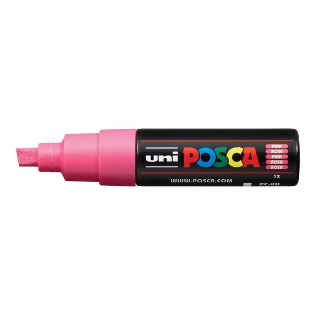 POSCA PC-8K Broad Chisel Tip 8.0mm Water Based Paint Marker - Pink 6-pack WBM-PC8K-PNK