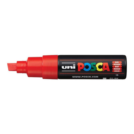 POSCA PC-8K Broad Chisel Tip 8.0mm Water Based Paint Marker - Red 6-pack WBM-PC8K-RED
