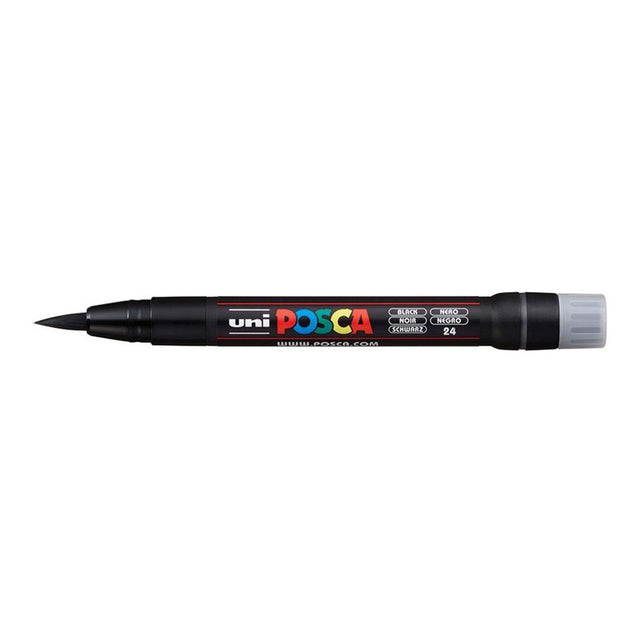 POSCA PCF-350 Brush Tip Water Based Marker - Black 5-pack WBM-PCF350-BLK