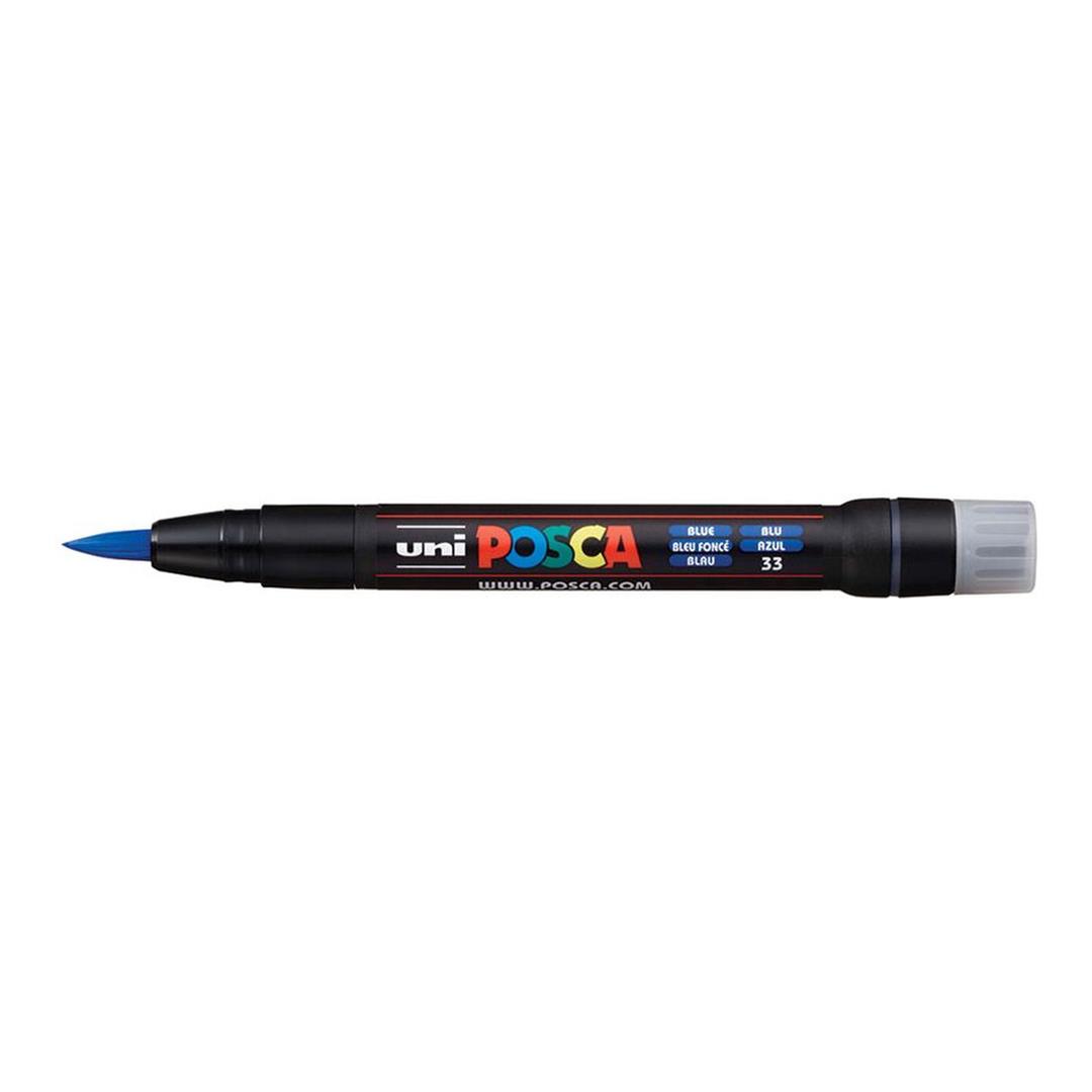 POSCA PCF-350 Brush Tip Water Based Marker - Blue 5-pack WBM-PCF350-BLU