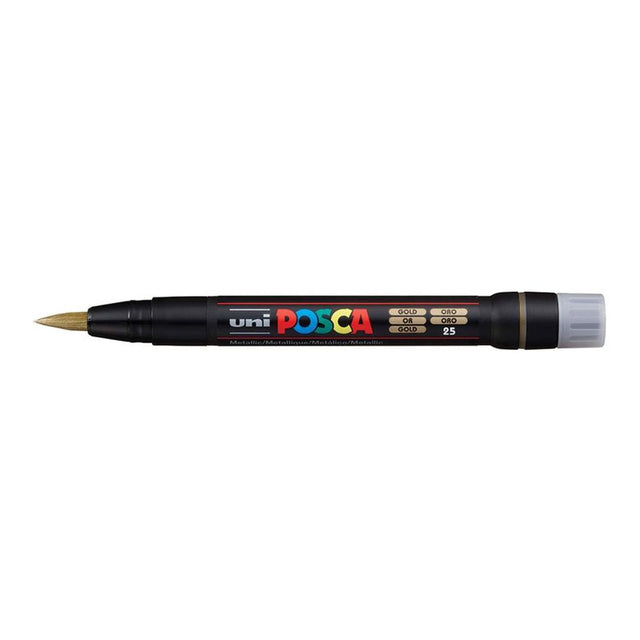 POSCA PCF-350 Brush Tip Water Based Marker - Gold 5-pack WBM-PCF350-GLD