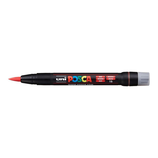 POSCA PCF-350 Brush Tip Water Based Marker - Red 5-pack WBM-PCF350-RED