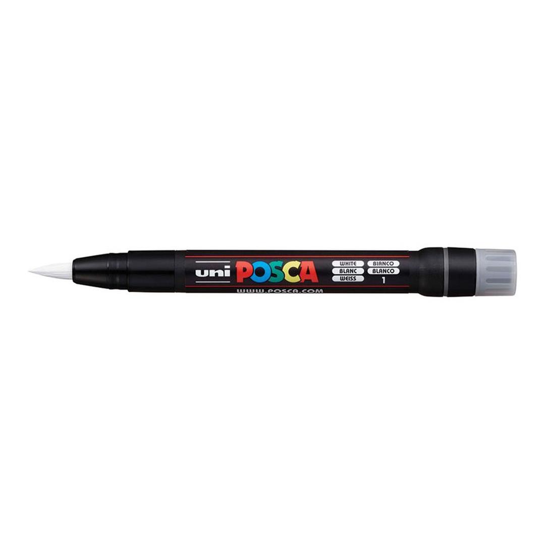 POSCA PCF-350 Brush Tip Water Based Marker - White 5-pack WBM-PCF350-WHT
