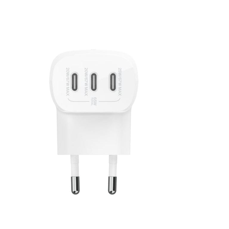 Belkin BoostCharge 3-port USB-C Wall Charger with 67W PPS WCC002VFWH