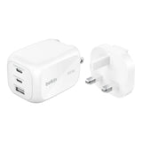 Belkin 3-Port 100W GaN Wall Charger Travel Adapter Kit White WCH016HQWH