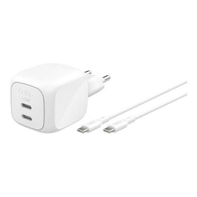 Belkin BoostCharge Pro 50W Dual Type-C GaN Charger White WCH019KQ1MWH-B6