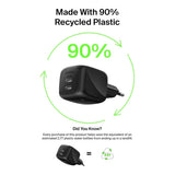 Belkin 50W Dual USB-C GaN Charger WCH019KQBK
