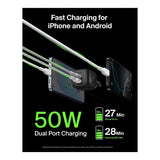 Belkin 50W Dual USB-C GaN Charger WCH019KQBK