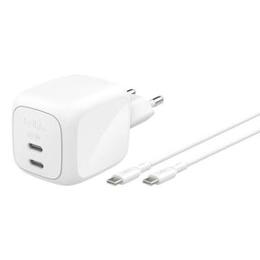 Belkin 67W 2-Port USB-C Wall Charger White WCH020KQ2MWH-B6