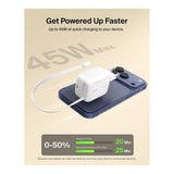 Belkin BoostCharge 45W Dual USB-C Wall Charger with Rectractable Cable - White WCH023KQWH