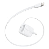 Belkin BoostCharge 45W Dual USB-C Wall Charger with Rectractable Cable - White WCH023KQWH