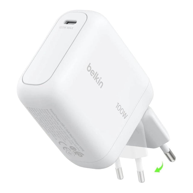 Belkin BoostCharge 100W USB-C GaN Charger White WCH025KQWH