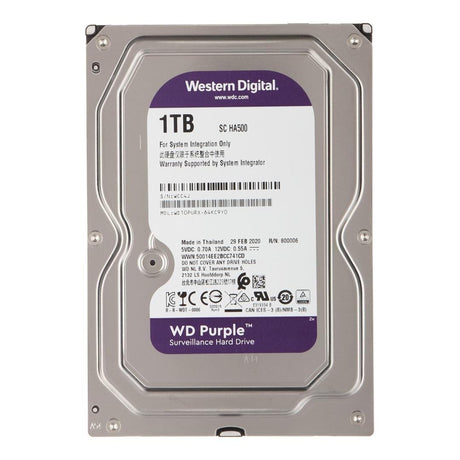 WD Purple 3.5-inch 1TB SATA Surveillance Internal HDD WD10PURX-64KC9Y0