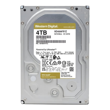 WD Gold WD4004FRYZ 4TB 3.5-inch Serial ATA III Internal Hard Drive