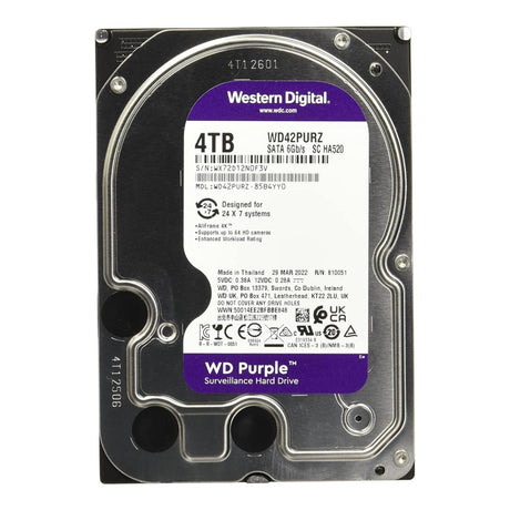 WD Purple Surveillance 3.5-inch 4TB SATA Internal HDD WD42PURU-64C4CY0