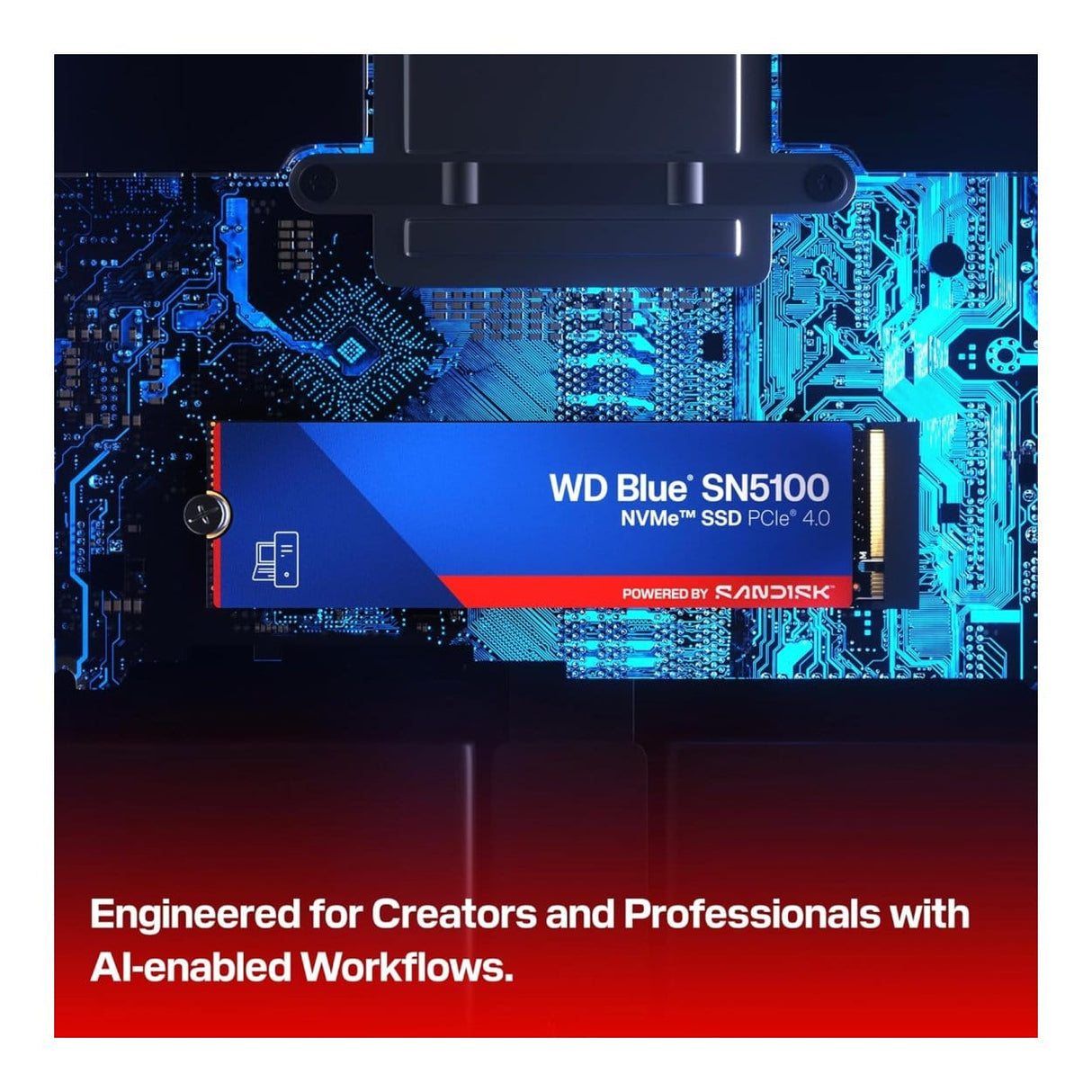WD Blue SN5100 M.2 1TB PCIe 4.0 NVMe Internal SSD WDS100T5B0E
