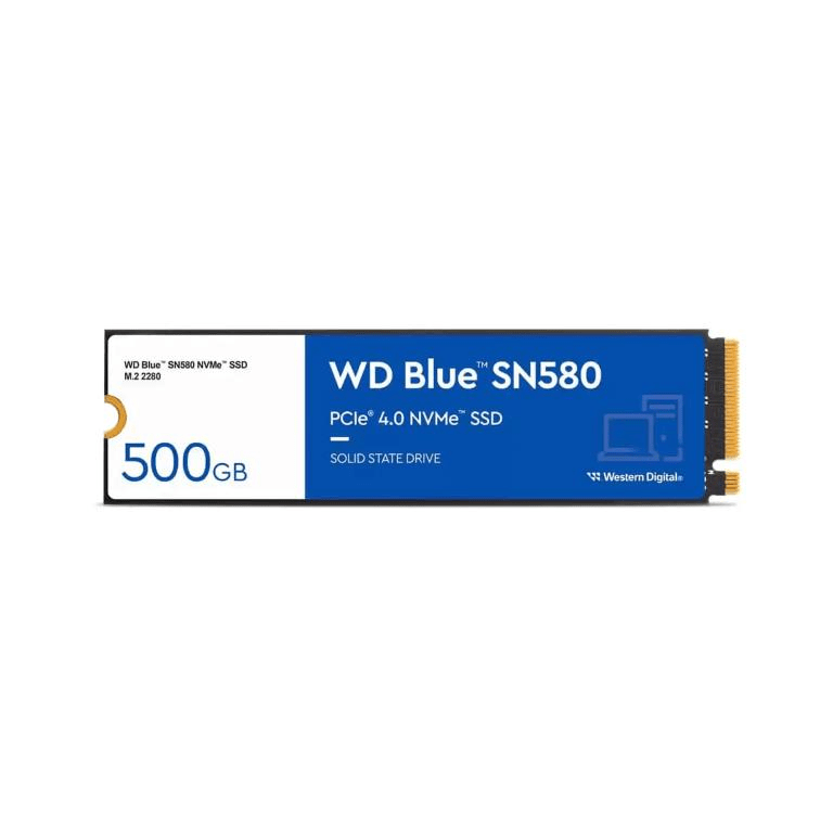 WD Blue SN580 500GB M.2 PCI Express 4.0 TLC NVMe Internal SSD WDS500G3B0E