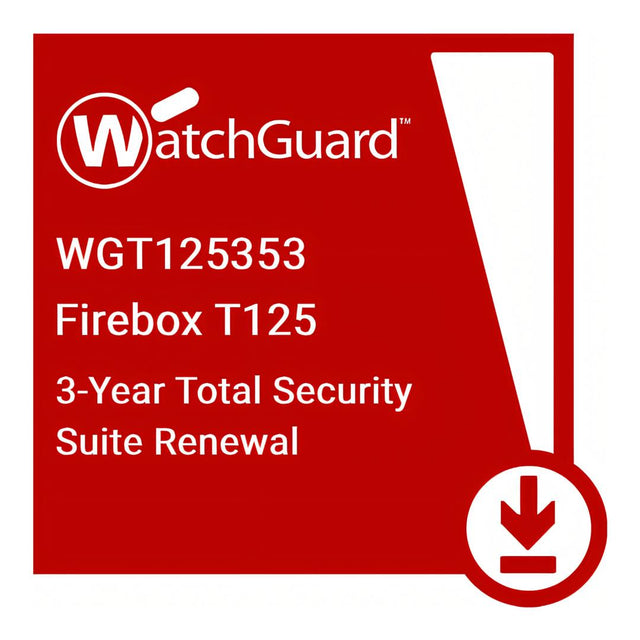 WatchGuard Firebox T125 3-year Total Security Suite Renewal/Upgrade