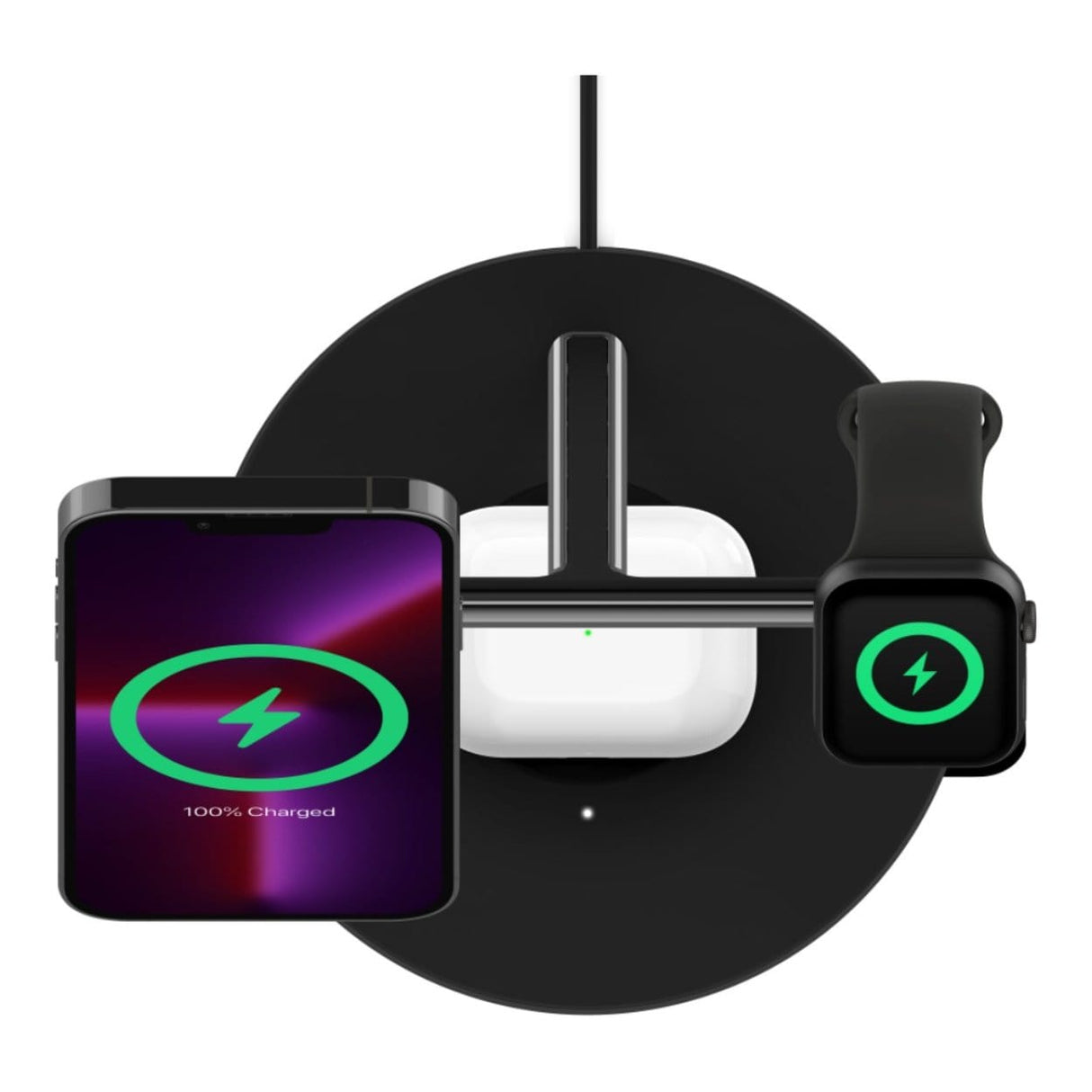 Belkin MagSafe 3-in-1 Charging Stand 15W Black WIZ017VFBK-APL