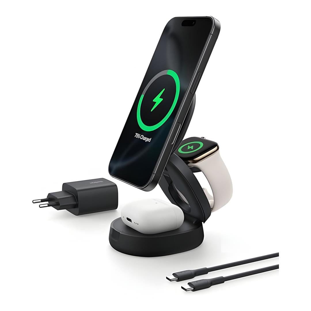 Belkin MagSafe-Compatibe Wireless Multi Charging Station Black WIZ034KQBK