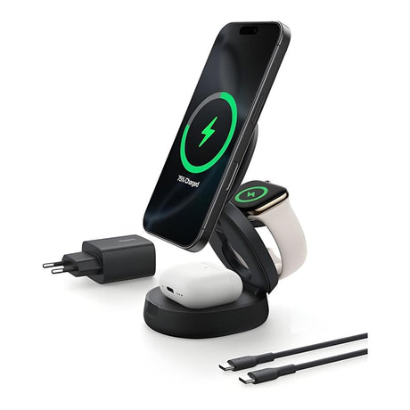Belkin MagSafe-Compatibe Wireless Multi Charging Station Black WIZ034KQBK