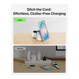 Belkin UltraCharge 3-in-1 Qi2 25W Wireless Charging Station White WIZ052KQWH