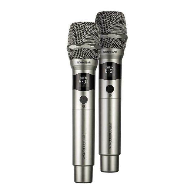 SonicGear WM 3300 UL Dual Professional Wireless Microphone Platinum WM3300ULDUALPLT